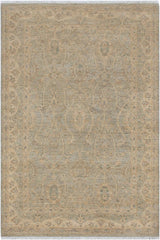 handmade Traditional Kafkaz Gray Beige Hand Knotted RECTANGLE 100% WOOL area rug 4X6