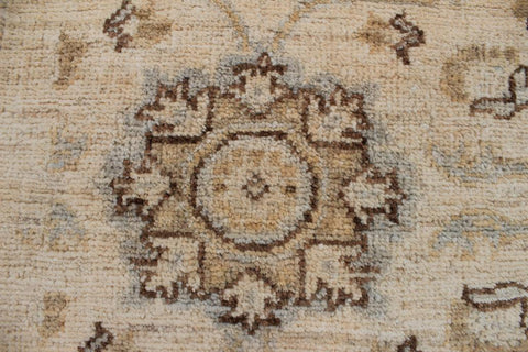 handmade Transitional Kafkaz Beige Gray Hand Knotted RECTANGLE 100% WOOL area rug 5X7