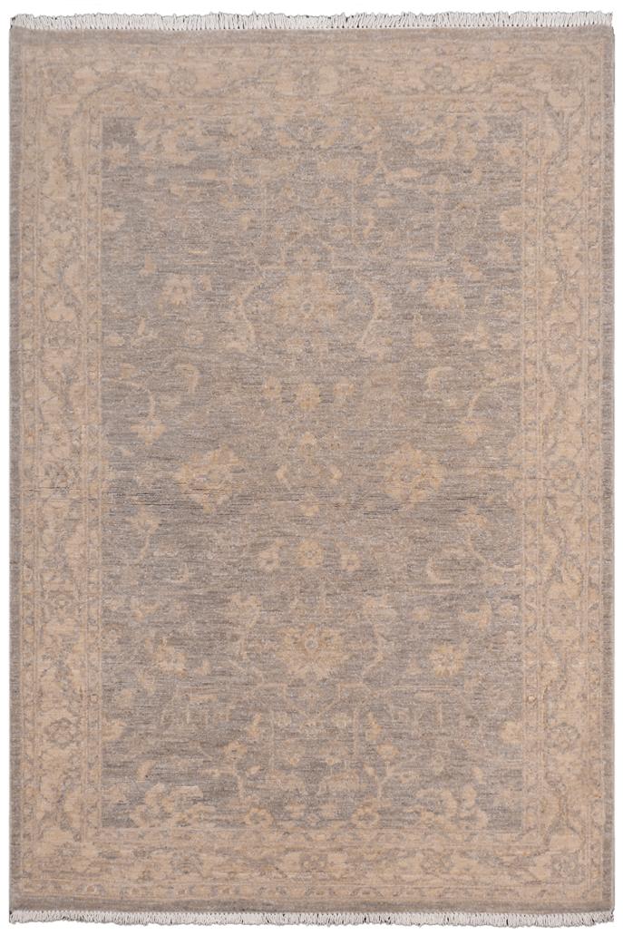 handmade Traditional Kafkaz Grey Beige Hand Knotted RECTANGLE 100% WOOL area rug 4X6