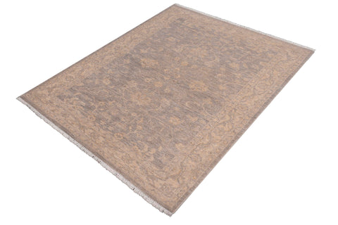 handmade Traditional Kafkaz Grey Beige Hand Knotted RECTANGLE 100% WOOL area rug 4x6