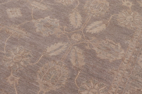 handmade Transitional Kafkaz Grey Lt. Green Hand Knotted RECTANGLE 100% WOOL area rug 9' x 12'