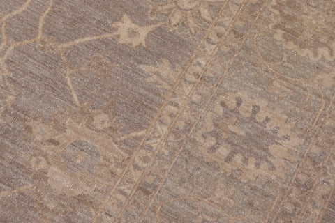 handmade Transitional Kafkaz Grey Lt. Green Hand Knotted RECTANGLE 100% WOOL area rug 9' x 12'