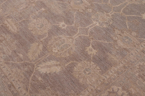 handmade Transitional Kafkaz Grey Lt. Green Hand Knotted RECTANGLE 100% WOOL area rug 9' x 12'