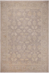 handmade Transitional Kafkaz Grey Lt. Green Hand Knotted RECTANGLE 100% WOOL area rug 9X12