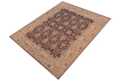 handmade Traditional Kafkaz Charcoal Beige Hand Knotted RECTANGLE 100% WOOL area rug 8X10