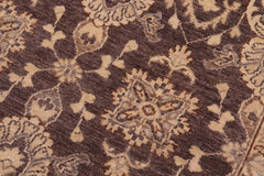 handmade Traditional Kafkaz Charcoal Beige Hand Knotted RECTANGLE 100% WOOL area rug 8X10