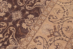 handmade Traditional Kafkaz Charcoal Beige Hand Knotted RECTANGLE 100% WOOL area rug 8X10