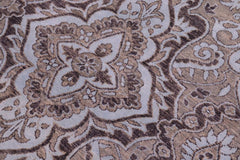 handmade Transitional Kafkaz Gray Lt. Blue Hand Knotted RECTANGLE WOOL&SILK area rug 8X10