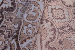 handmade Transitional Kafkaz Gray Lt. Blue Hand Knotted RECTANGLE WOOL&SILK area rug 8X10