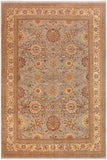 handmade Traditional Kafkaz Blue Beige Hand Knotted RECTANGLE 100% WOOL area rug 10 x 14