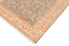 handmade Traditional Kafkaz Green Beige Hand Knotted RECTANGLE 100% WOOL area rug 5X7