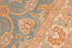 handmade Traditional Kafkaz Green Beige Hand Knotted RECTANGLE 100% WOOL area rug 5X7