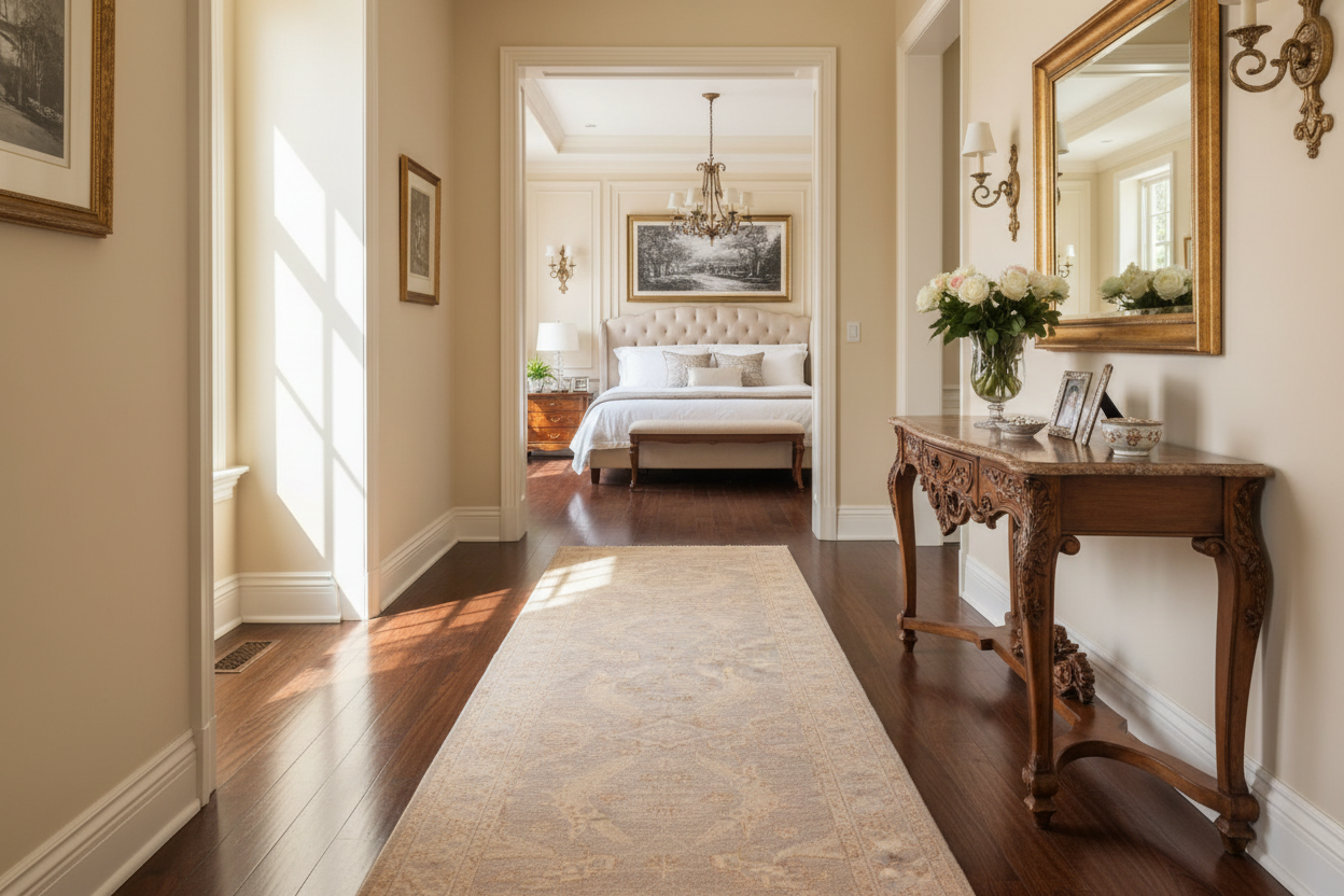 handmade Transitional Kafkaz Grey Beige Hand Knotted RUNNER 100% WOOL area rug 3' x 9'