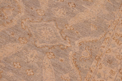 handmade Transitional Kafkaz Grey Beige Hand Knotted RUNNER 100% WOOL area rug 3' x 9'