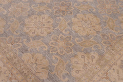handmade Traditional Kafkaz Gray Beige Hand Knotted RECTANGLE 100% WOOL area rug 9X12