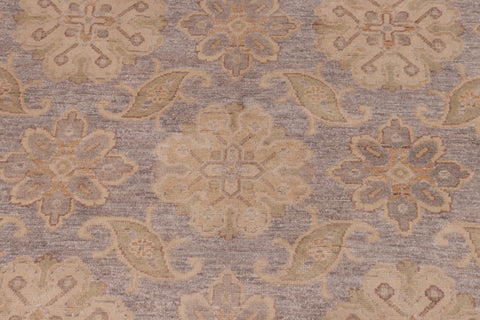 handmade Transitional Kafkaz Gray Beige Hand Knotted RECTANGLE 100% WOOL area rug 9' x 12'