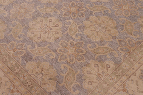 handmade Transitional Kafkaz Gray Beige Hand Knotted RECTANGLE 100% WOOL area rug 9' x 12'