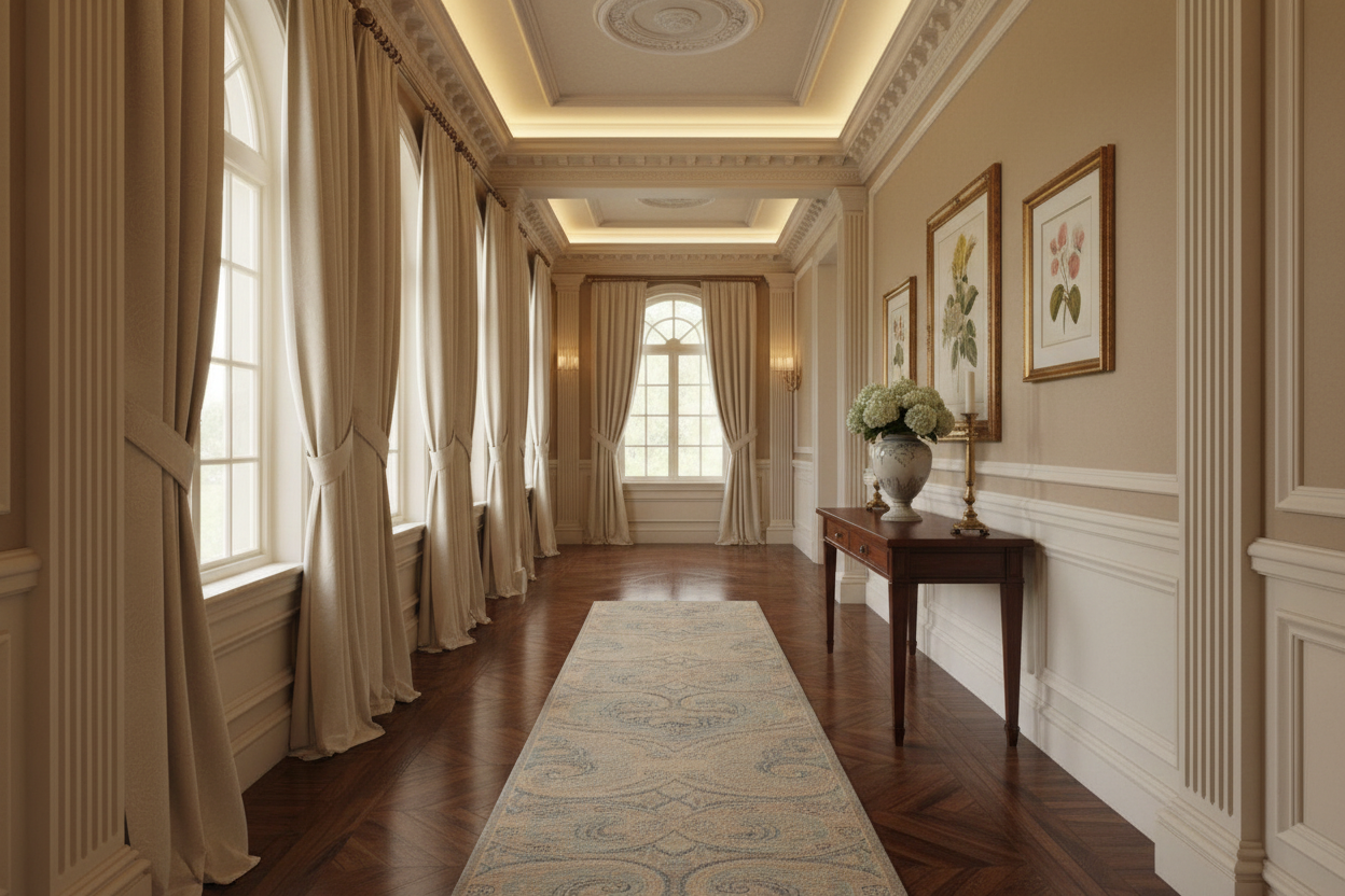 handmade Modern Kafkaz Grey Red Hand Knotted RUNNER 100% WOOL area rug 3' x 19'