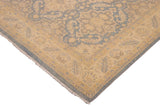 handmade Transitional Kafkaz Blue Beige Hand Knotted RECTANGLE 100% WOOL area rug 10 x 14