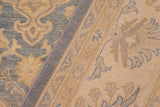 handmade Transitional Kafkaz Blue Beige Hand Knotted RECTANGLE 100% WOOL area rug 10 x 14