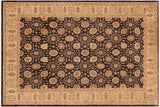 Bohemian Ziegler Raquel Aubergine/Beige Hand-Knotted Wool Rug - 9'11'' x 13'11''