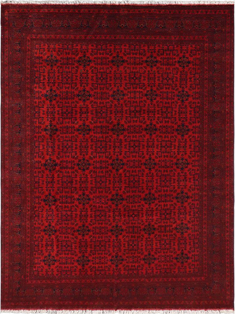 handmade Tribal Biljik Khal Mohammadi Red Blue Hand Knotted RECTANGLE 100% WOOL area rug 10x13