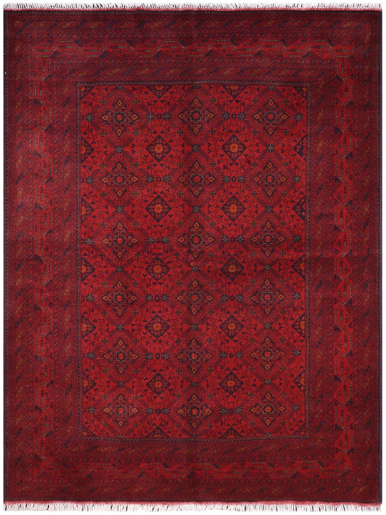 handmade Tribal Biljik Khal Mohammadi Red Blue Hand Knotted RECTANGLE 100% WOOL area rug 7x10