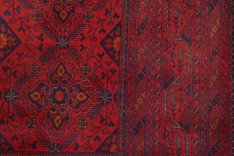 handmade Tribal Biljik Khal Mohammadi Red Blue Hand Knotted RECTANGLE 100% WOOL area rug 7x10