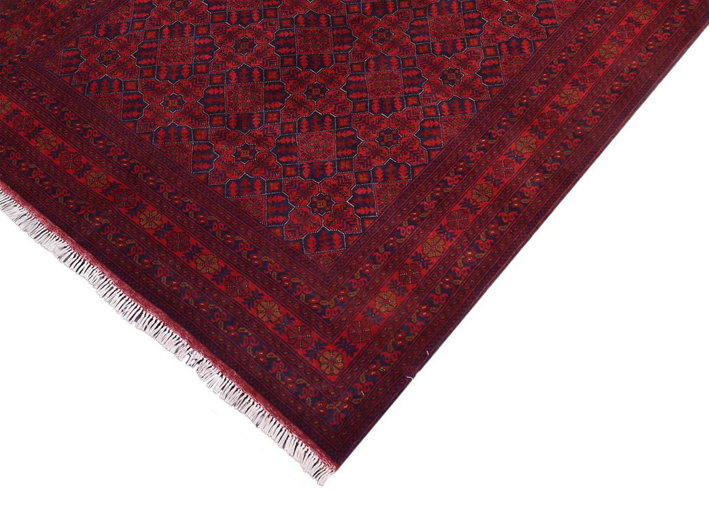 handmade Tribal Biljik Khal Mohammadi Red Blue Hand Knotted RECTANGLE 100% WOOL area rug 6x8