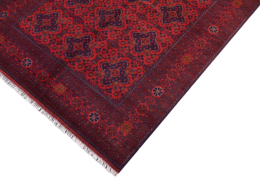 handmade Tribal Biljik Khal Mohammadi Red Blue Hand Knotted RECTANGLE 100% WOOL area rug 6x10