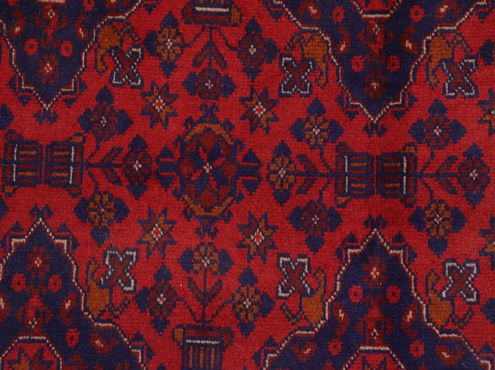 handmade Tribal Biljik Khal Mohammadi Red Blue Hand Knotted RECTANGLE 100% WOOL area rug 6x10