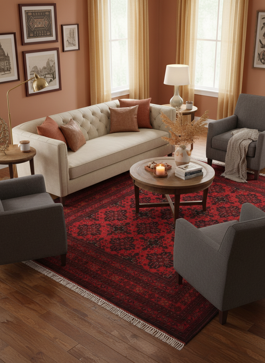 Southwestern Biljik Khal Mohammadi Evangeli Wool Rug - 5'10''X7'8''