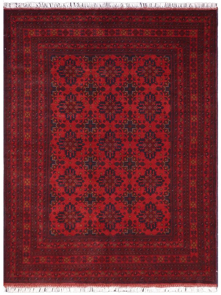 handmade Tribal Biljik Khal Mohammadi Red Blue Hand Knotted RECTANGLE 100% WOOL area rug 6x8