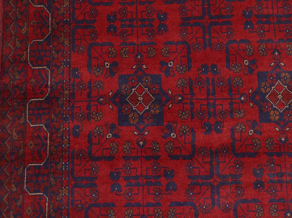 handmade Tribal Biljik Khal Mohammadi Red Blue Hand Knotted RECTANGLE 100% WOOL area rug 4x6