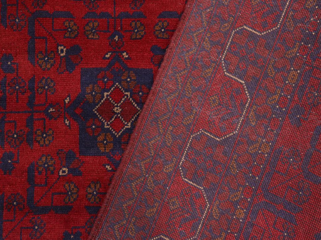 handmade Tribal Biljik Khal Mohammadi Red Blue Hand Knotted RECTANGLE 100% WOOL area rug 4x6