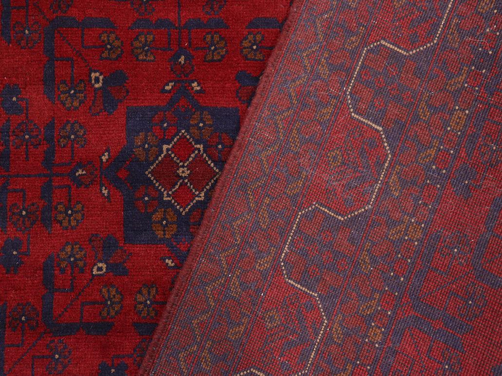 handmade Tribal Biljik Khal Mohammadi Red Blue Hand Knotted RECTANGLE 100% WOOL area rug 4x6