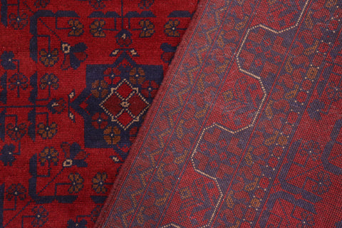 handmade Tribal Biljik Khal Mohammadi Red Blue Hand Knotted RECTANGLE 100% WOOL area rug 4x6