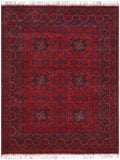 handmade Tribal Biljik Khal Mohammadi Red Blue Hand Knotted RECTANGLE 100% WOOL area rug 4x6