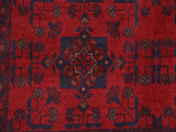 handmade Tribal Biljik Khal Mohammadi Red Blue Hand Knotted RECTANGLE 100% WOOL area rug 6x8