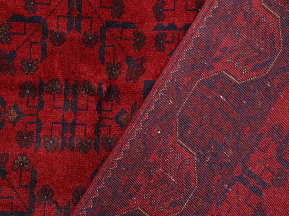 handmade Tribal Biljik Khal Mohammadi Red Blue Hand Knotted RECTANGLE 100% WOOL area rug 6x8