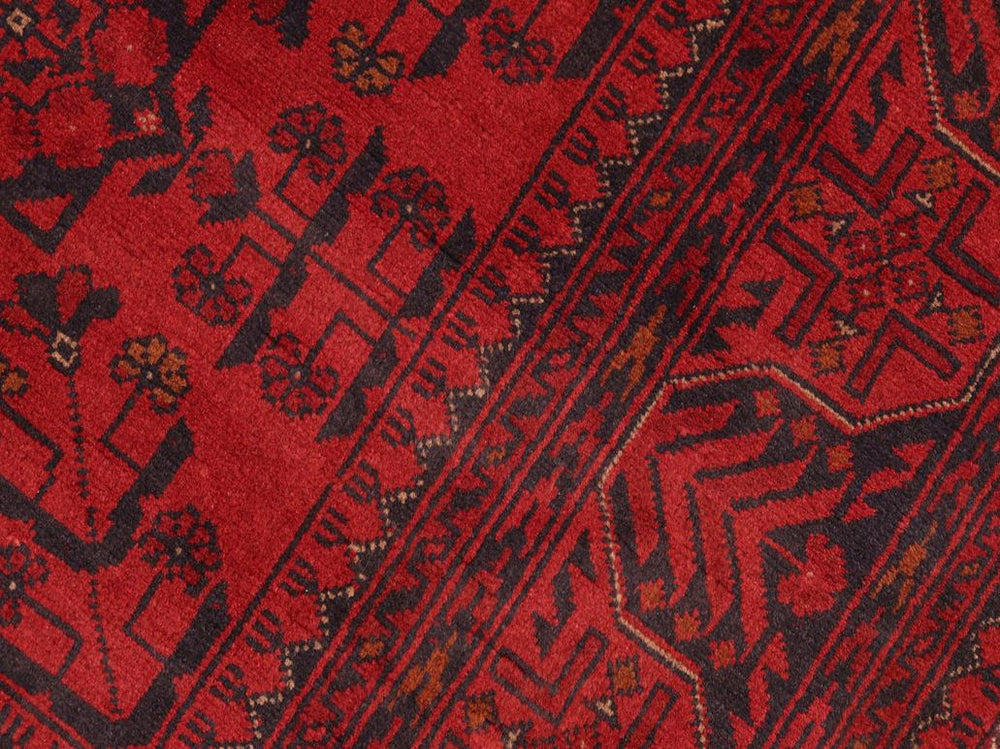handmade Tribal Biljik Khal Mohammadi Drk. Red Drk. Blue Hand Knotted RECTANGLE 100% WOOL area rug 5x6