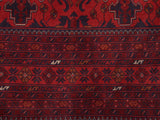 handmade Tribal Biljik Khal Mohammadi Red Blue Hand Knotted RECTANGLE 100% WOOL area rug 5x7