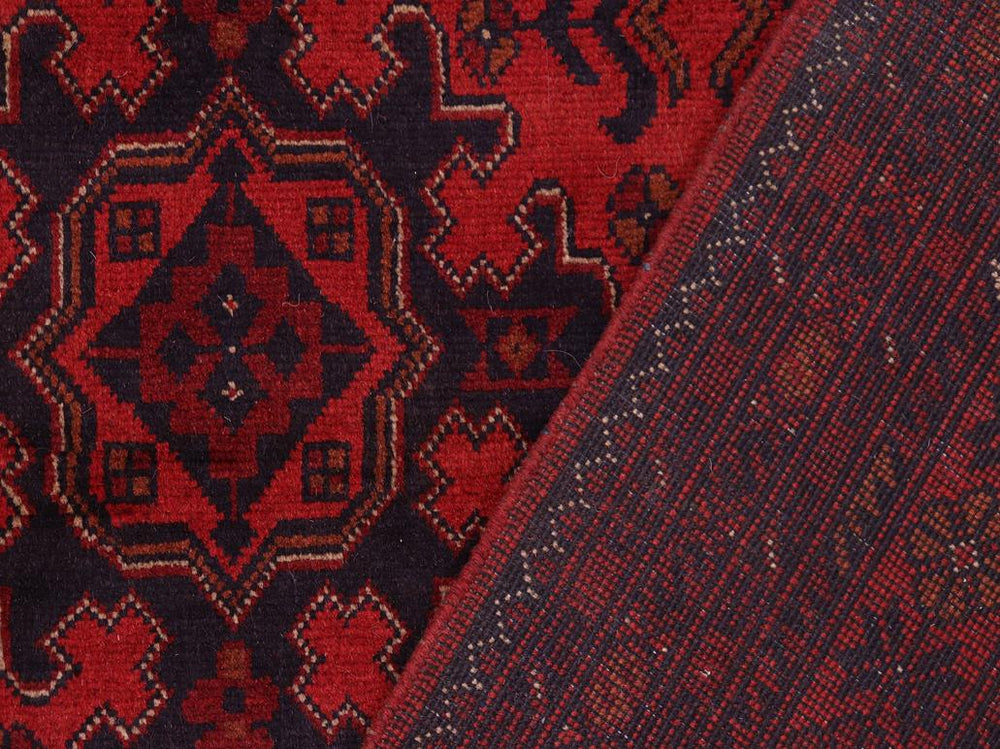 handmade Tribal Biljik Khal Mohammadi Red Blue Hand Knotted RECTANGLE 100% WOOL area rug 5x7