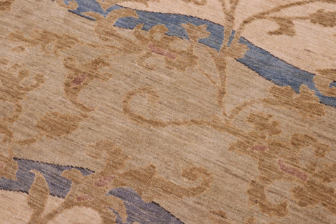 handmade Modern Kafkaz Green Blue Hand Knotted RECTANGLE 100% WOOL area rug 10' x 14'