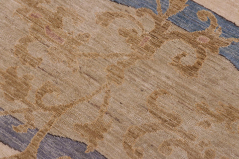 handmade Modern Kafkaz Green Blue Hand Knotted RECTANGLE 100% WOOL area rug 10' x 14'