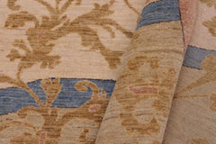 handmade Transitional Kafkaz Green Blue Hand Knotted RECTANGLE 100% WOOL area rug 10X14