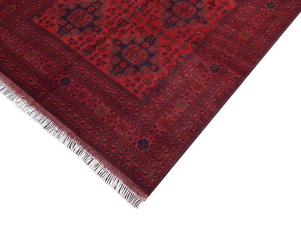 handmade Tribal Biljik Khal Mohammadi Red Blue Hand Knotted RECTANGLE 100% WOOL area rug 6x8
