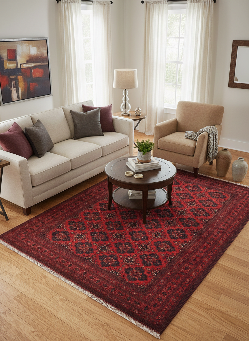 Antique Biljik Khal Mohammadi Layne Wool Rug - 6'6''X9'8''