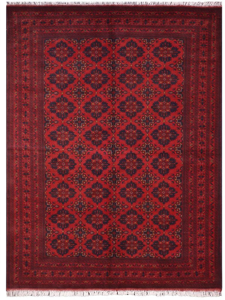handmade Tribal Biljik Khal Mohammadi Red Blue Hand Knotted RECTANGLE 100% WOOL area rug 7x10