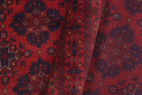 handmade Tribal Biljik Khal Mohammadi Red Blue Hand Knotted RECTANGLE 100% WOOL area rug 7x10